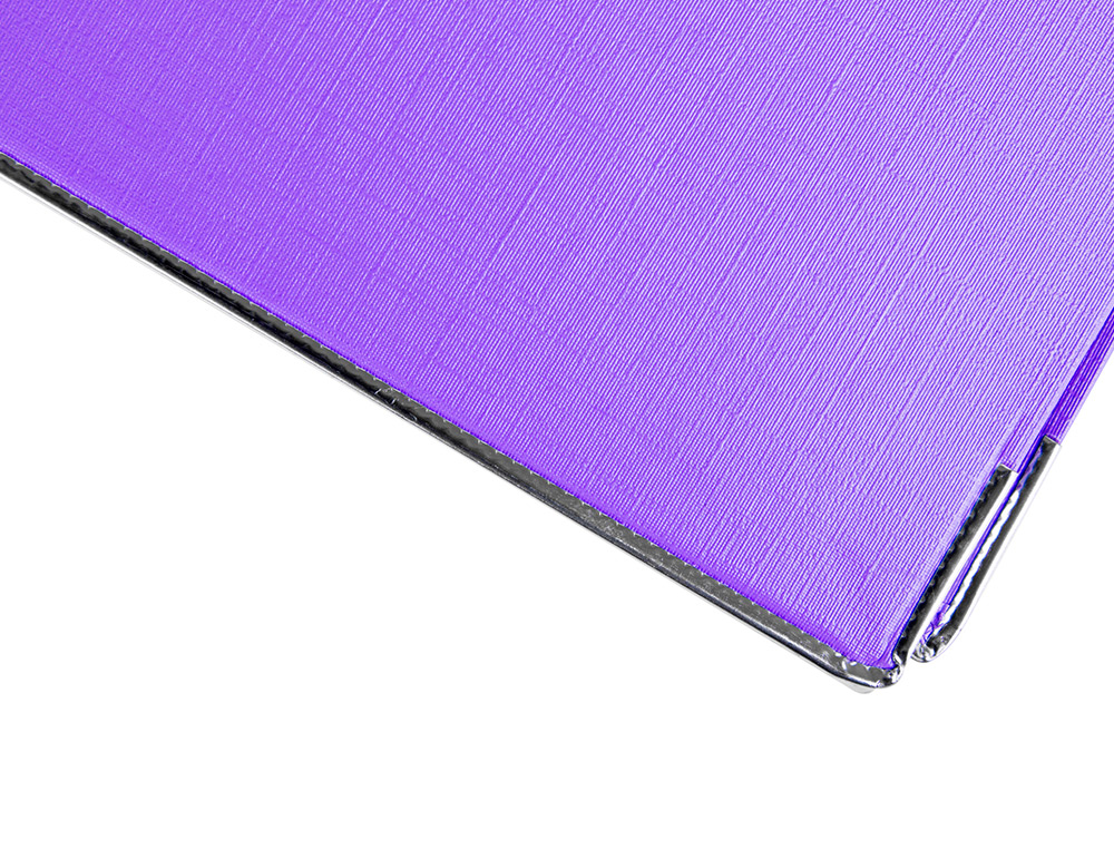 CLASSEUR LEVIER LIDERPAPEL DOCUMENTA A4+ CARTON REMBORDE DOS 75MM RADO METALLIQUE COLORIS LILAS