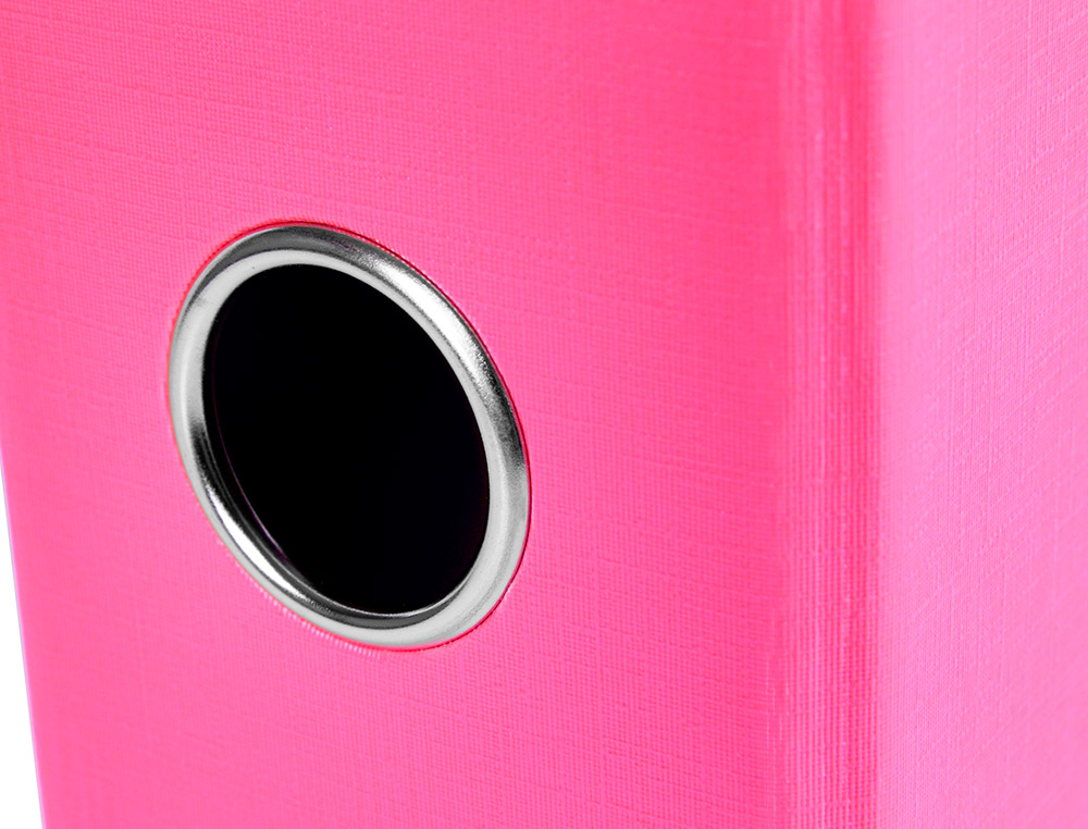 CLASSEUR LEVIER LIDERPAPEL DOCUMENTA A4+ CARTON REMBORDE DOS 75MM RADO METALLIQUE      COLORIS ROSE