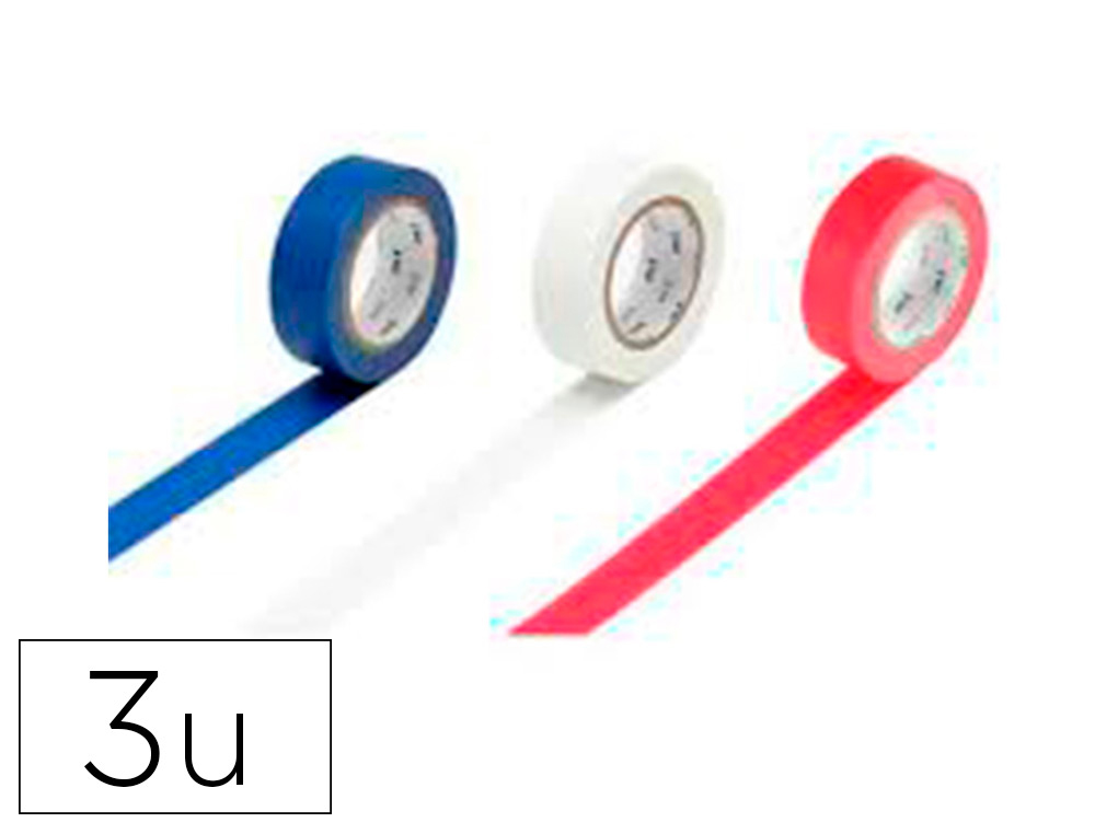 RUBAN MASKING TAPE OZ INTERNATIONAL ROULEAUX        ASSORTIS BLEU BLANC ROUGE
