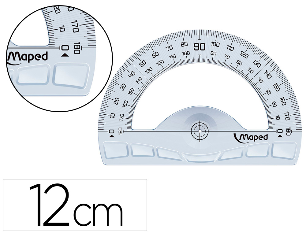 Equerre - Scolaire - 60° - Grand côté 21 cm - Plastique - Transparent -  Maped - Beaux-arts