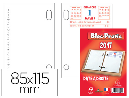 Exacompta - 38978E - Recharge Mobiles pour Perpétuel Caisse Perforée - 16  cm x 24 cm