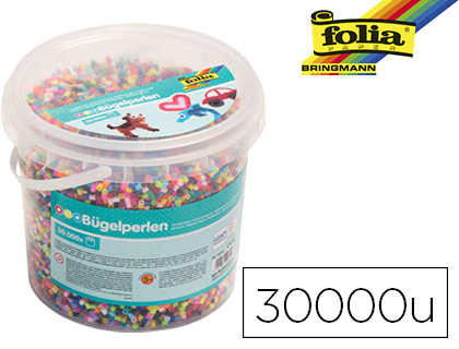 PERLE  REPASSER FOLIA EN 22 COULEURS ASSORTIES SACHET DE 30000 PICES
