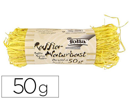 RAPHIA VGTAL BRIN 1M PELOTE 50G COLORIS JAUNE