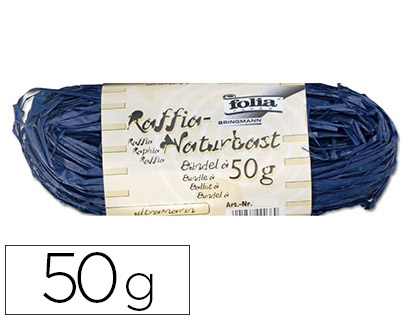 RAPHIA VGTAL BRIN 1M PELOTE 50G COLORIS BLEU