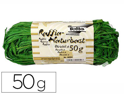 RAPHIA VGTAL BRIN 1M PELOTE 50G COLORIS VERT MOYEN
