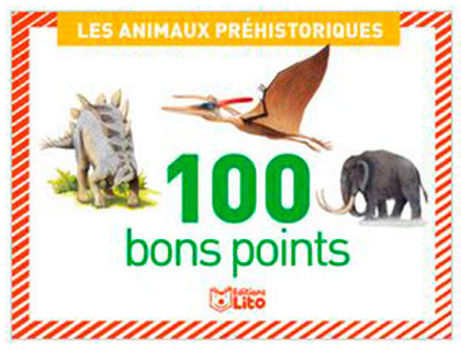 BON POINT DITIONS LITO ANIMAUX PRHISTORIQUES TEXTE PDAGOGIQUE AU VERSO 61X82MM BOTE 100 UNITS