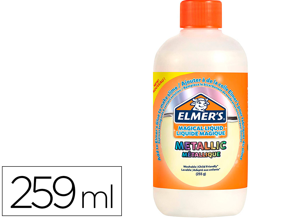 LIQUIDE MAGIQUE POUR SLIME ELMERS METALLIQUE FLACON      259ML