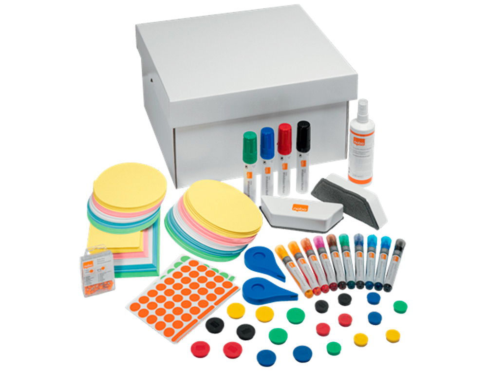 KIT D'ACCESOIRES TABLEAU BLANC ESSELTE 10MARQUEURS     10AIMANTS 32MM 2EFFACEURS     1SPRAY NETTOYAGE 2RUBANS