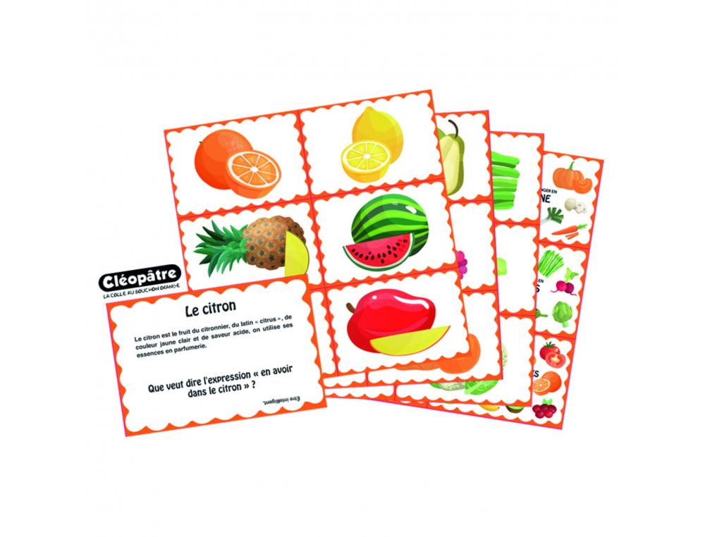 BON POINT CLEOPATRE IMAGES ALIIMENTS FRUITS LEGUMES      9X6CM LOT DE 120 UNITES