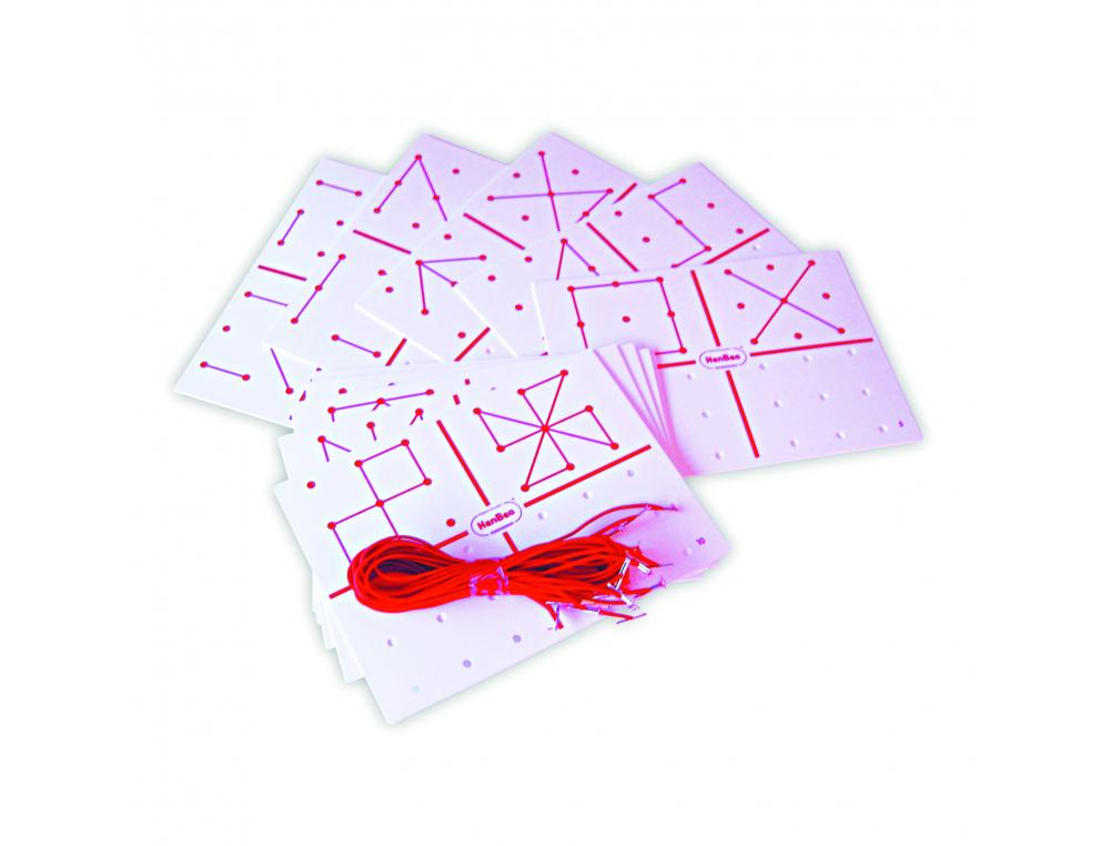 FIGURES A LACER HENBEA LACAGE ET LOGIQUE VALISETTE CARTES   ET ELASTIQUES 18 FICHES       MODELES