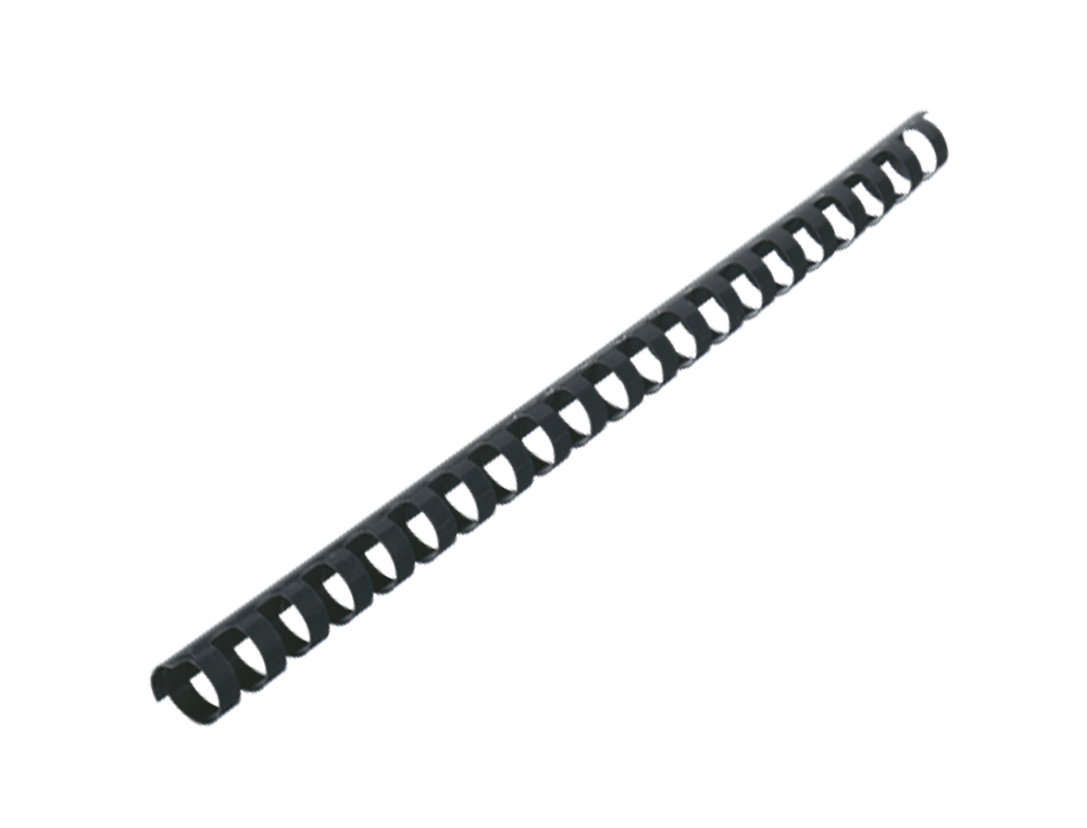 PEIGNES PLASTIQUE GBC POUR FORMAT A4 16MM 145 FEUILLES  COLORIS NOIR BOITE DE 100     UNITES