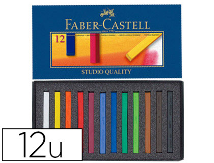 PASTEL TENDRE FABER-CASTELL GOLDFABER STUDIO CARR 66MM COLORIS BRILLANT INTENSE BONNE RSISTANCE LUMIRE BOTE 12U