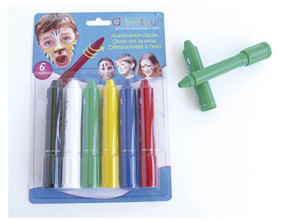 STICK MAQUILLAGE OZ INTERNATIONAL GRIM'TOUT SYSTME TWIST NETTOYAGE EAU SAVON COLORIS ASSORTIS LOT 6 UNITS