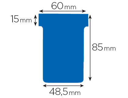 FICHE PLANNING NOBO INDICE 2 15X60X85X48.5MM COLORIS BLEU TUI 100 UNITS