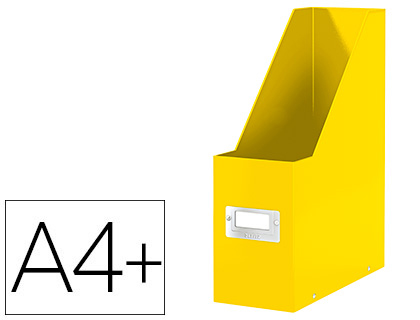 PORTE-REVUES LEITZ CLICK AND STORE CARTON PELLICULE OEILLET DE PREHENSION 103X330X253MM COLORIS JAUNE
