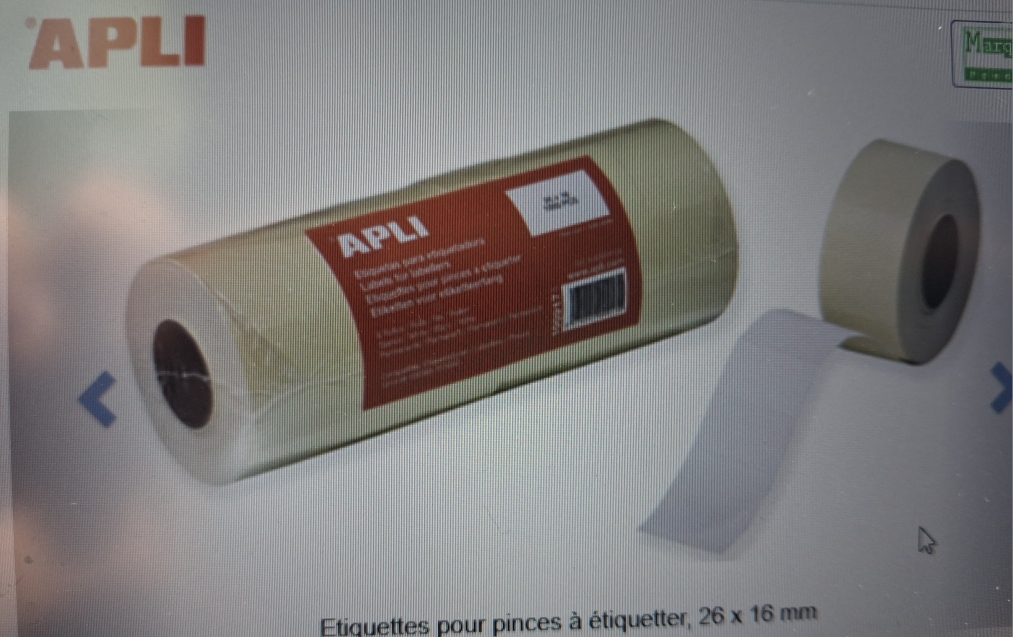 LOT 6 RLX 1000 ETIQ 26X16 BLANCHES PERM AGI100917