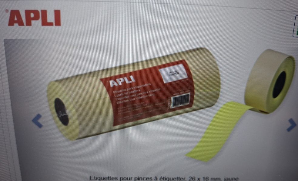 LOT 6 RLX 1000 ETIQ 26X16 JAUNE FLUO PERM AGI100920